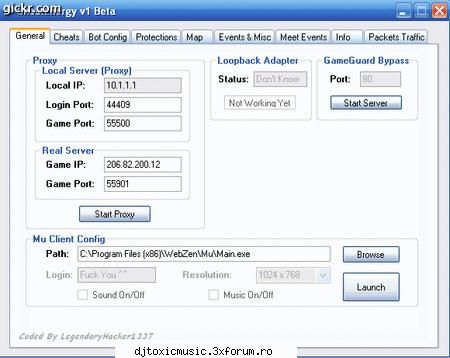 hack 2009 - CheatEnergy v1.1 Mu Online Hack Features: 1 - Hack